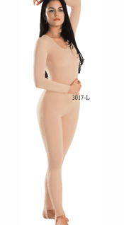 3017-L: Endermology Body Suit, Lycra, Ankle Length, Long sleeves    3017-L: Body Modelador Endermologia, Lycra, Largo hasta el tobillo, Mangas Largas.   