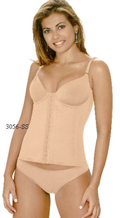 3056-SS: Bodice with Stays, Padded Seamed Cup Front Closure, Pre-Molded Seamed Cup   3056-SS: Blusa con soporte, Copa Relleno de Almohadilla Cierre Delantero, Copa Prehormada