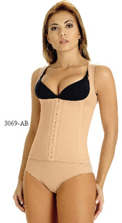 3069-AB: Bodice for Correction of Body Posture, Stay Supports, Front Closure, Reinforced Abdomen. Panty Not included     3069-AB: Blusa para correct de postura del Cuerpo. Soporte, Cierre Delantero, Resfuerzo en el abdomen.. Panty No incluido.   