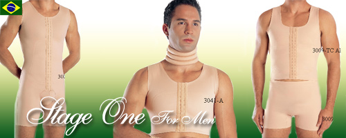 Stage One - medical garments are recommended for use during the first days following surgery because they have a hook-and-eye closure that permits an easy fitting. These include girdles, compression vests, bras and body suits for use following cosmetic surgery, liposuction, breast surgery and reconstruction. We feature garments for post-surgical therapy to the upper body, lower body, legs, arms, hands, face and neck.(Information provided and recommended by Manufacture). Nivel Uno - son fajas medicas recomendada durante los primeros dias siguiente de su operación para la mayor comodidad conveniente. Esto incluye, fajas, chaleco de compression, brassieres, y body modeladoras para uso de cirugias cosmeticas, liposucción, senos, y reconstrucción general. El enlace que ofrecemos son fajas post quirurjicas para el cuerpo completo incluyendo brazos, piernas, manos, manos, y cuello. (Información y recomendación de la fabrica).